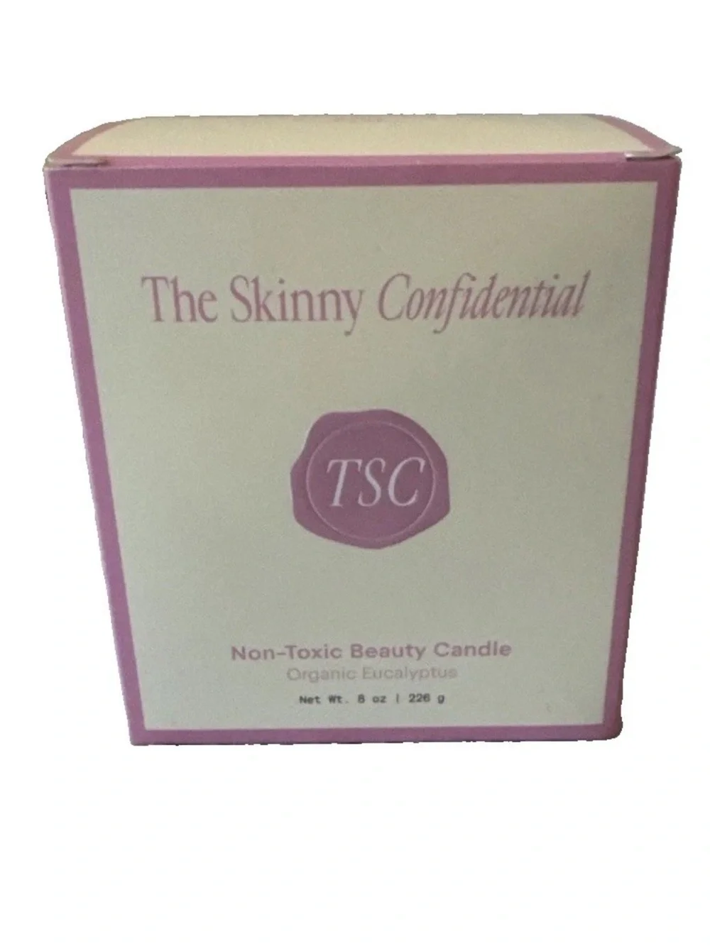 The Skinny Confidential Pink Scented Candle - Luxe Soy Blend